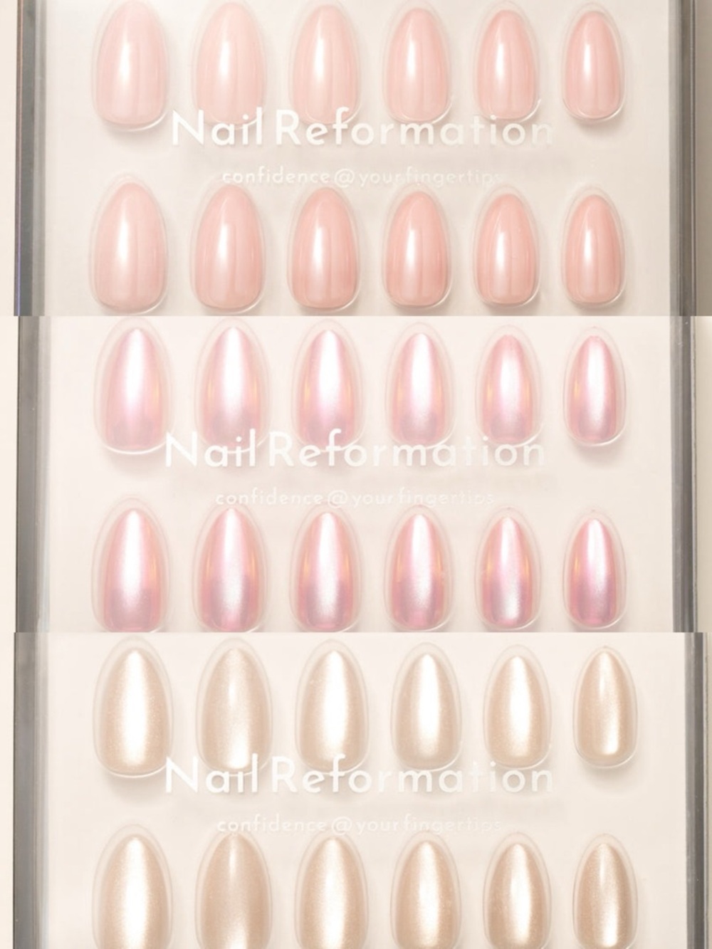 NIB 3 Sets of Nail Reformation Short Almond Press-On Nails